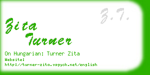 zita turner business card